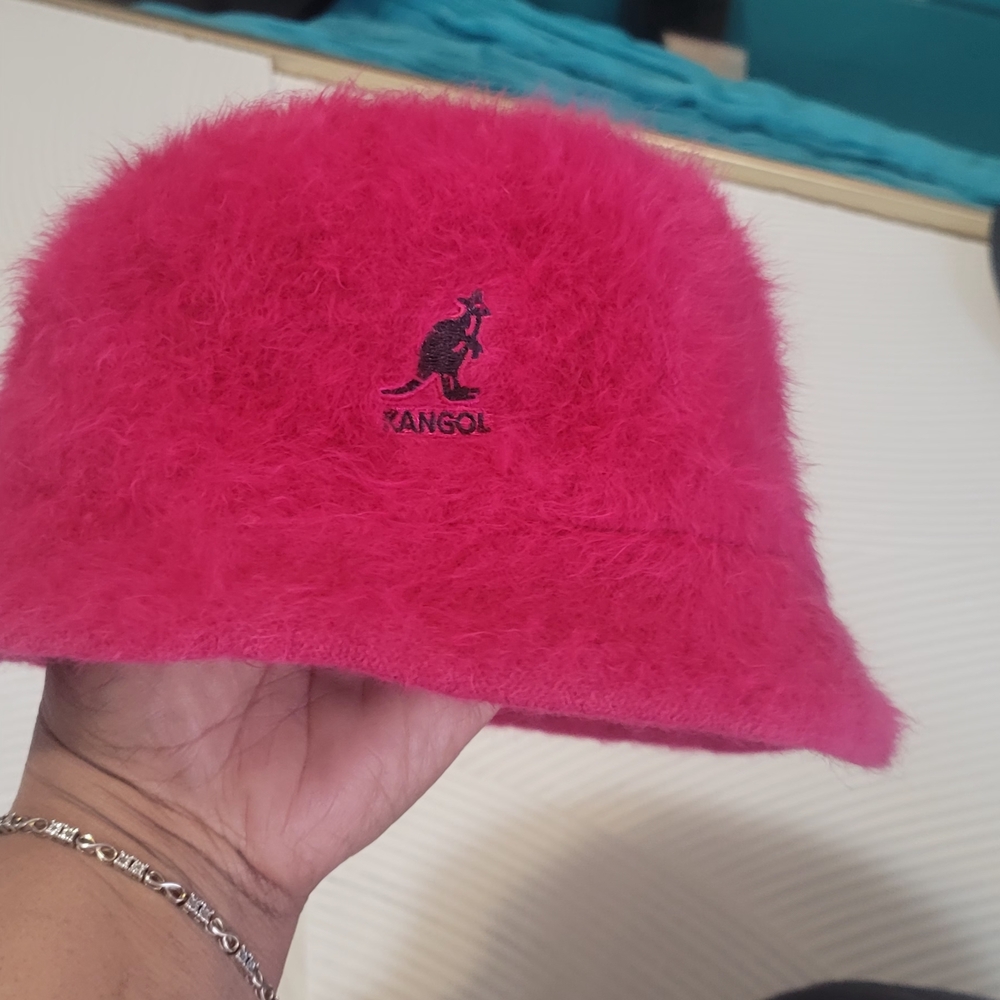 Kangol Furgora Fuzzy Pink Bucket Hat Size M